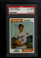 1974 Topps #106 Harry Parker PSA 8 NM-MT NEW YORK METS